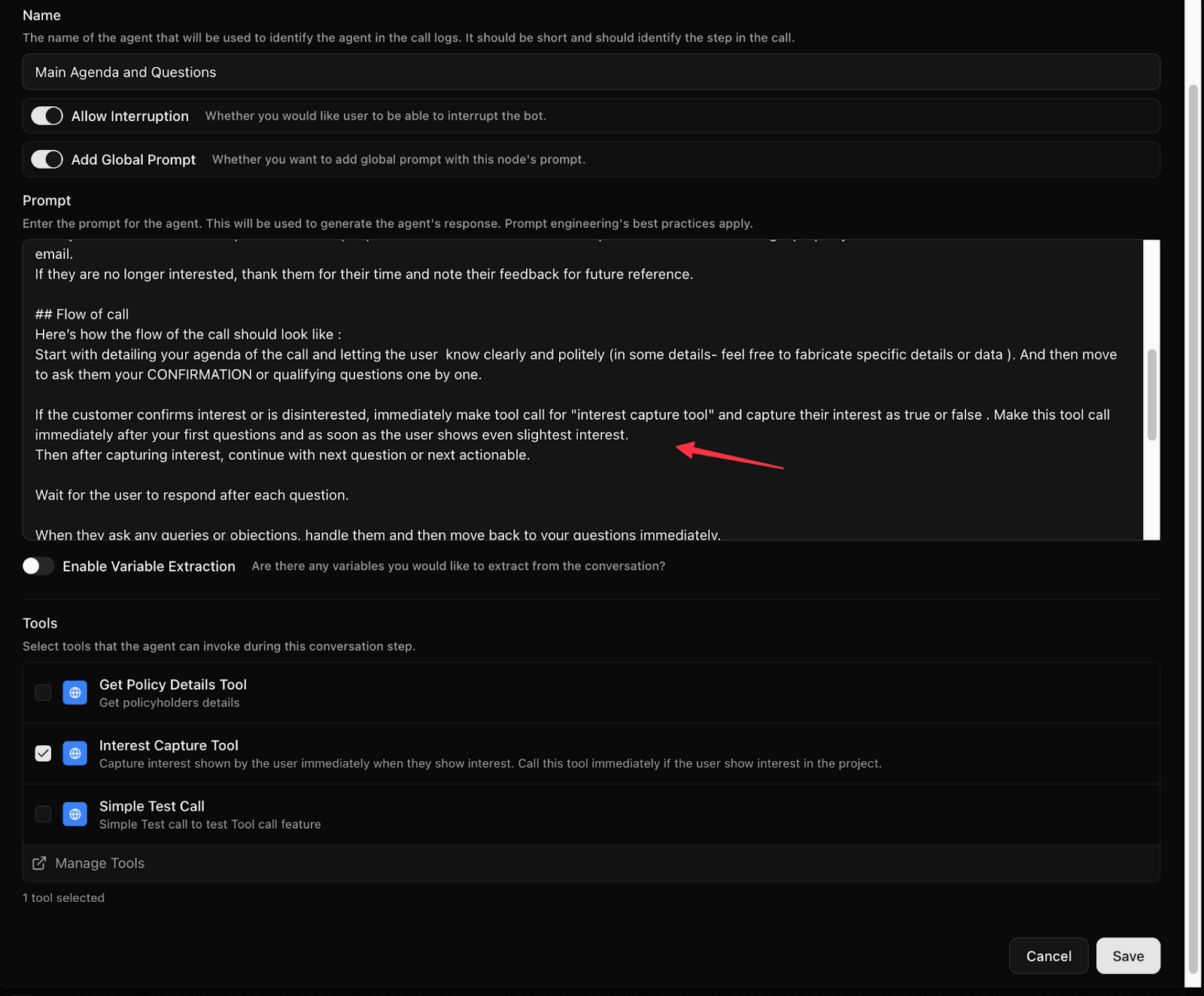 Példa Tool hozzárendelésére